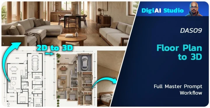 DAS09 | 2D Floor Plan to 3D Render